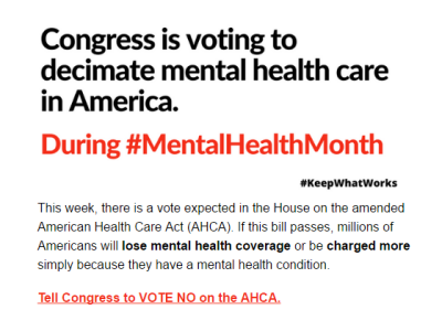 Advocacy Alert: Congress decimating #mentalhealth care in #MentalHealthMonth